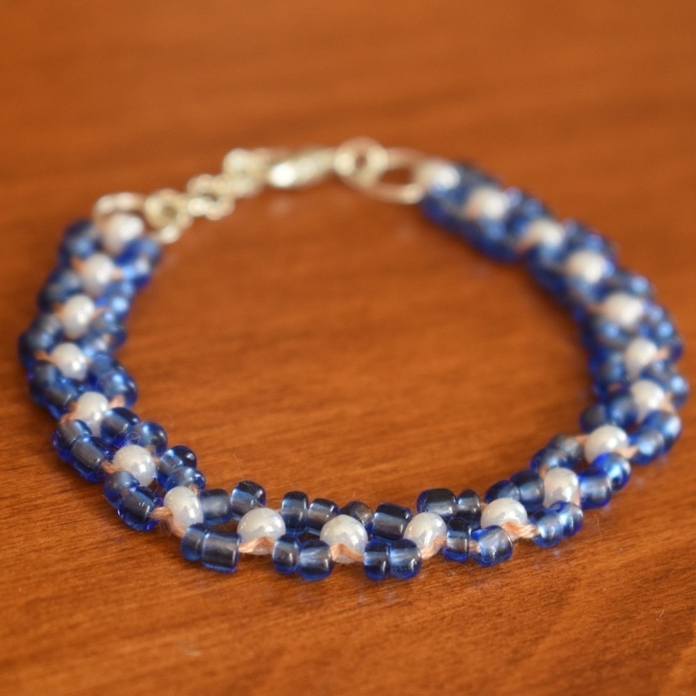 Pastel Blue Beaded Bracelet